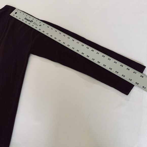 Akris Punto Cardigan Sweater US 16 Dark Purple Open 100% Wool Designer Luxury - Picture 11 of 13